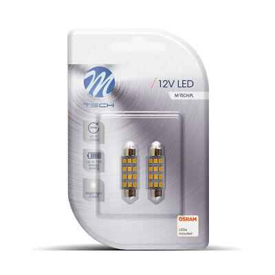 Lampada Led Blister 2x LED L030 - C5W 41mm 12xSMD2835 bianco