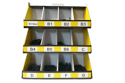 Kit Espositore In Cartone Con 3 Piani 12 Posti Per Attacchi Connettori