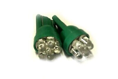 Coppia 2 Lampade Led T10 Con 7 F3 Colore Verde Green 12V 0,2W <p> Attacco:T10