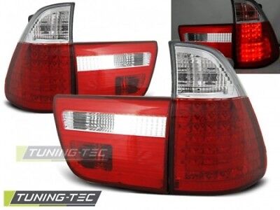 Coppia Set Fari Fanali Posteriori Tuning X5 E53 09.99-10.03 Rosso/Bianco LED