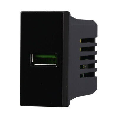 ETTROIT Modulo Presa Caricatore USB 5V 2,1A Colore Nero Compatibile Con Bticino