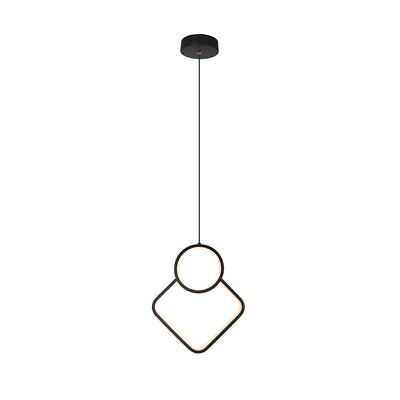 Lampadario LED a Sospensione 12W dal Design Moderno 28*196cm Colore Nero 4000K