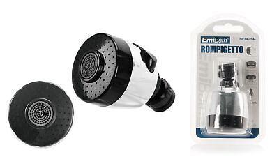 Aeratore Rubinetto Per Lavandino Girevole 360&deg; 2 Getti Diametro 23mm