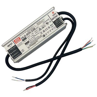 MeanWell HLG-80H-24B Alimentatore Led Driver CV CC IP67 Dimmerabile 80W 24V