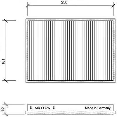 Filtro abitacolo antipolline PASSAT 02.88-12.97