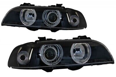 Fari Angel Eyes adatti per Serie 5 E39 Sedan Touring (1996-2003) Black Grey