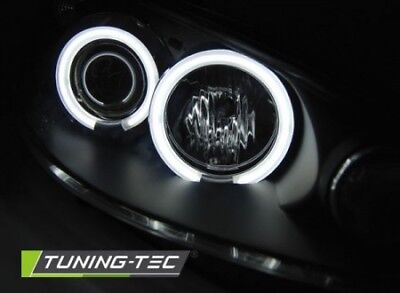 Coppia fari fanali anteriori TUNING 206 98-06 cromati CCFL ANGEL EYES