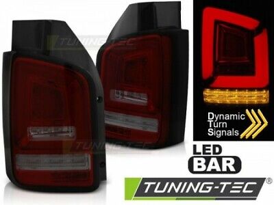 Coppia Fari Fanali Posteriori Led Tuning T5 10-15 ROSSO FUME' FULL LED dinamici