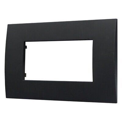 ETTROIT Placca Plastica Serie Venus 4P Colore Nero Compatibile Con Vimar Arke