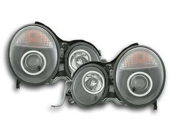 Coppia Fari Fanali Anteriori Tuning classe E W210 97-01 nero