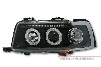 Coppia Angel Eyes Fari Fanali Anteriori Tuning per 80 B4 nero