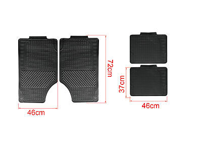 Kit Tappetini Auto In Gomma Universale Anteriori 72X46cm Posteriori 46X37cm