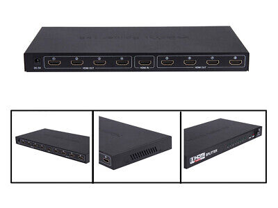 HDMI Splitter Sdoppiatore 8 Porte Full HD 1080P 3D <ul> <li> Easy to use:
