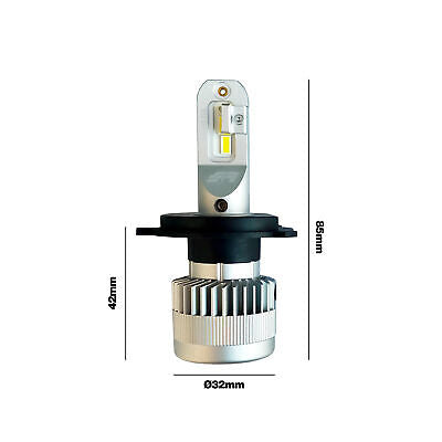 H4 Led Conversion Matrix 2 pezzi 5000 lm 6500°K 25W 9-36V dissipatore integrato