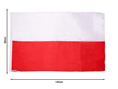 Bandiera Polacca Polonia 145X90cm In Tessuto Poliestere Con Passante Per L'Asta