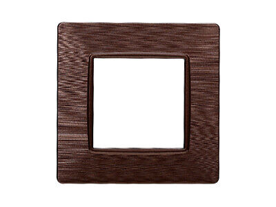 ETTROIT Placca Plastica Serie Starlight 2P Colore Bronzo Satinato Compatibile