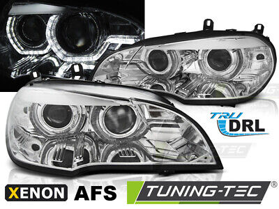 FARI ANTERIORI X5 E70 07-10 AE DRL LED CROMATO AFS HID