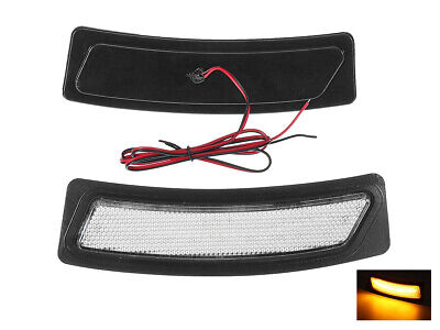 Kit Freccia Laterale a Led Side Marker Lente Trasparente Luce Arancione Per
