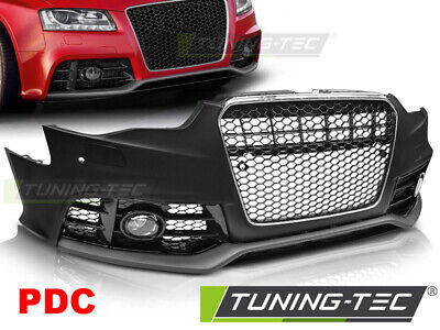FRONT BUMPER SPORT CHROME BLACK PDC fits A5 11-16