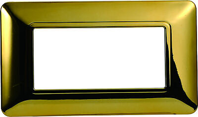 ETTROIT Placca Plastica Serie Solar 4P Colore Oro Lucido Compatibile Con