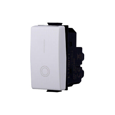 ETTROIT Interruttore 16A Bipolare 0-1 Colore Bianco Compatibile Con Bticino