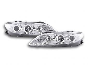 Coppia Fari Fanali Anteriori Tuning Dayline Luci Diurne 6 Limo 02'-07 crom