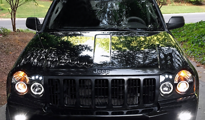 Coppia Fari Fanali Tuning GRAND CHEROKEE 08-10 ANGEL EYES Nero
