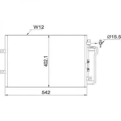 Condensatore clima TWINGO II 08/2007 1.2/1.2 16V/1.6 921006980R