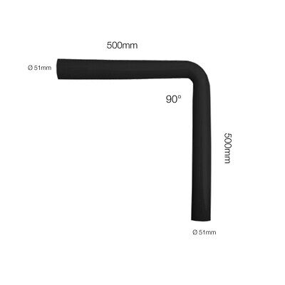 Curva 90°Manitor id.51mm l.500mm silicone rinforzato a 4 strati