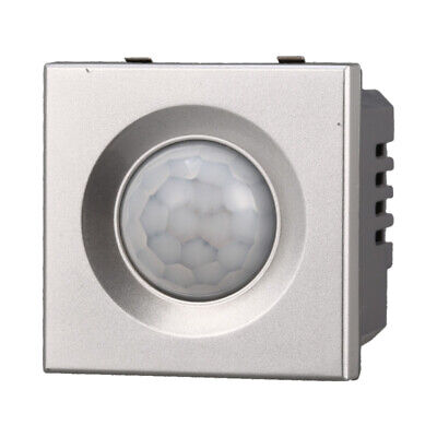 ETTROIT Sensore Movimento PIR Timer 2P 2M Colore Grigio Compatibile Con Bticino