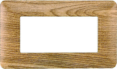 ETTROIT Placca Plastica Serie Solar 4P Colore Legno Scuro Compatibile Con