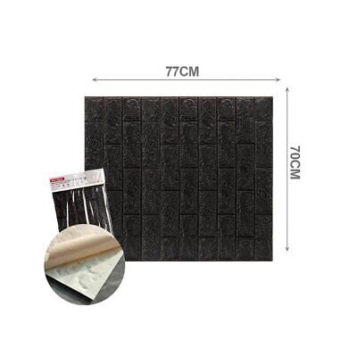 10 PZ Carta da Parati 3D Nero Pannelli Autoadesivi Per Pareti Muri Wallpaper