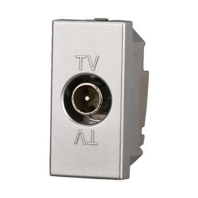 ETTROIT Connettore Presa TV Passante Maschio Colore Grigio Compatibile Con