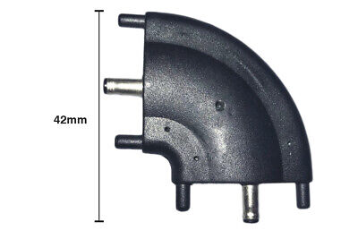 Giunto Angolare a L Connettore 3.5x1.35mm 12V DC Per Barra Led Sottopensile Cuc