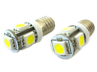 Lampadina Led E10 Vite Miniatura 5 Smd DC 24V No Polarita Luci Bianco Per Giostr