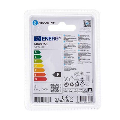 Lampadina LED E14 per Frigorifero T18, 3,5W, Illuminazione a 360&deg;, Bianco