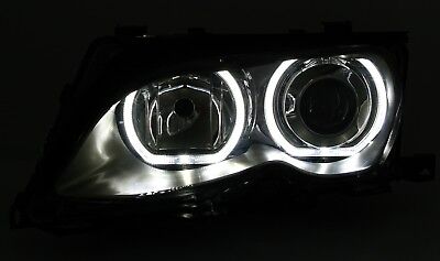 Angel Eyes Fari per 3er E46 Grigi
