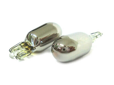 Blister 2 Lampade Invisibili Cromate T10 W5W 12V 5W Frecce Laterali Auto