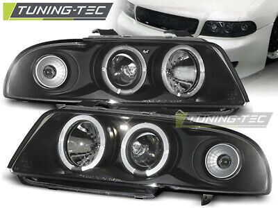 HEADLIGHTS ANGEL EYES BLACK fits A4 11.94-12.98