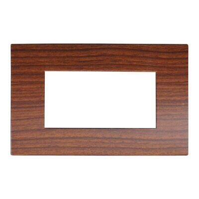 ETTROIT Placca Plastica Serie Venus 4P Colore Radica Compatibile Con Vimar Arke
