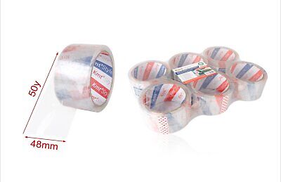6 Pezzi Nastro Adesivo Trasparente 48mm X 50y <ul><li>Nastro Trasparente,