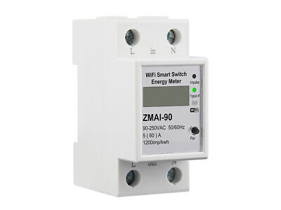 Contatore Wifi 60A di Energia Digitale Monofase su Guida DIN APP Tuya