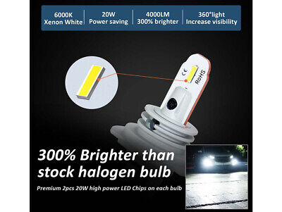 Lampada Led H7 12V 20W Fendinebbia IP65 Bianco 6000K 2000LM 360 Gradi Canbus