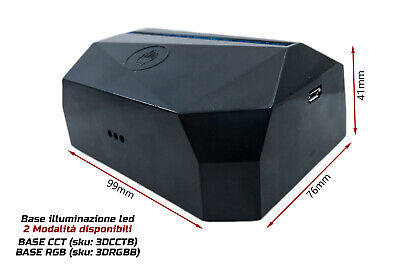 Base Luce Led CCT Carcassa Nera Ricaricabile (3DCCTB) <table class="table