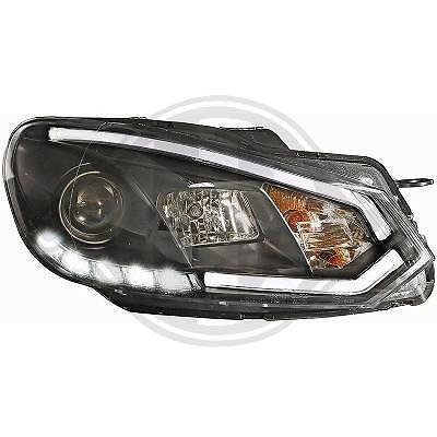 Fari Anteriori Dayline DRL Light Tube LTI CCFL Golf VI 6 08-12 Neri