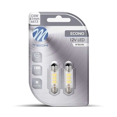 LOTTO DI 10 PEZZI Blister 2x LED L091 C5W 41mm 6xSMD2835 bianco