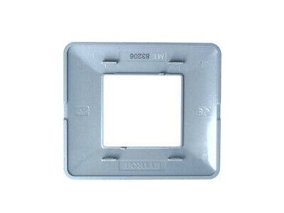 ETTROIT Placca Plastica Serie Solar 2P Colore Titanio Compatibile Con Bticino