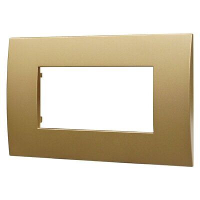 ETTROIT Placca Plastica Serie Venus 4P Colore Oro Compatibile Con Vimar Arke