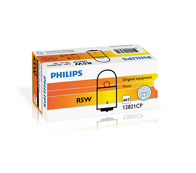LOTTO DI 10 PEZZI Philips R5W BA15s 12V5 CP
