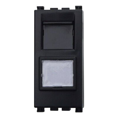 ETTROIT Connettore Rete Presa Dati RJ45 CAT6 Colore Nero Compatibile Con Vimar